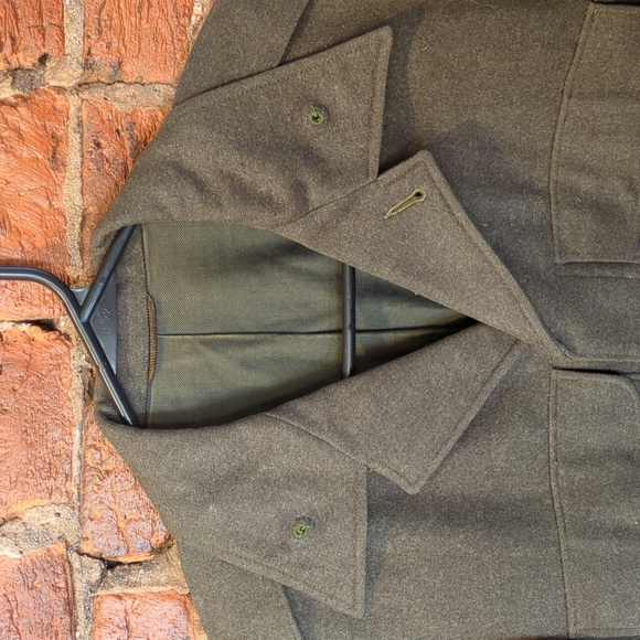 Olive drab wool military surplus Ike Eisenhower style dress jacket small - Picture 2 of 5
